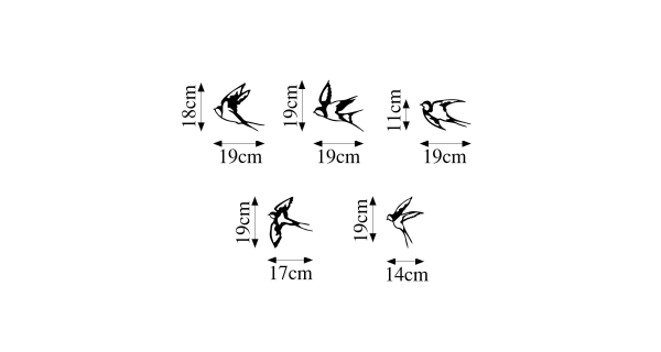 Kovová dekorace na zeď NN01642 - ptáci