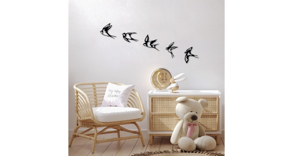 Kovová dekorace na zeď NN01642 - ptáci