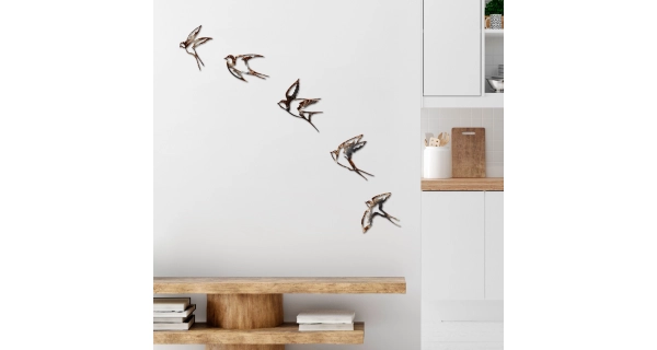 Kovová dekorace na zeď NN01665 - ptáci