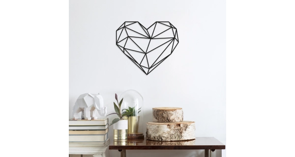 Kovová dekorace na zeď NN01670 - srdce
