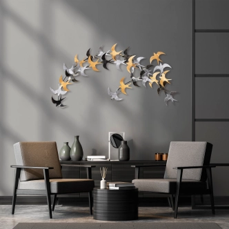 Kovová dekorace na zeď NN01676 - ptáci