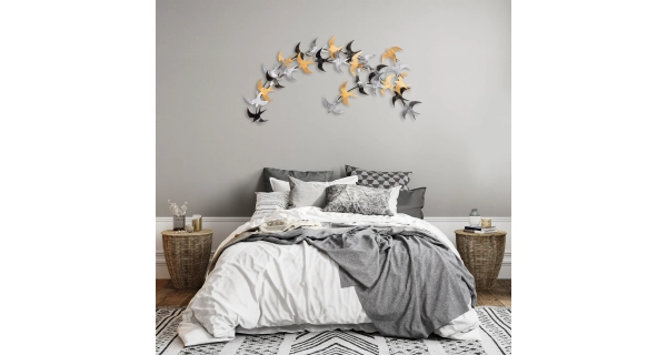 Kovová dekorace na zeď NN01676 - ptáci