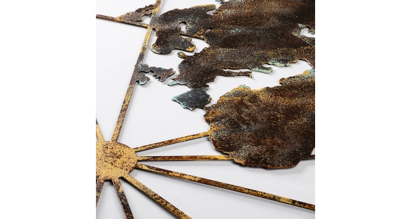 Kovová dekorace na zeď NN01680 - světadíly