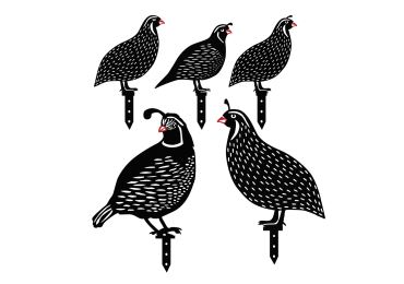 Kovová dekorace NN01264 - křepelky