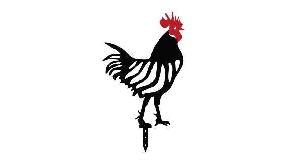 Kovová dekorace NN01265 - kohouti a slepice