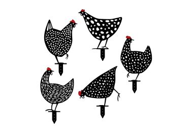 Kovová dekorace NN01266 - slepice