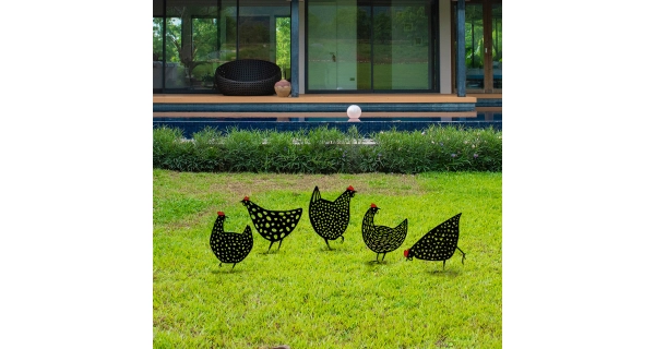 Kovová dekorace NN01266 - slepice