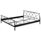 Kovová jednolůžková postel GRANNY 180x200 cm, černý mat