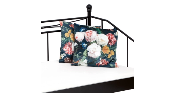 Kovová jednolůžková postel GRANNY 90x200 cm, černý mat