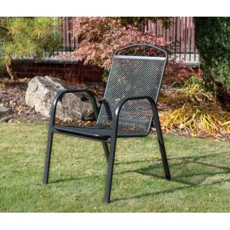 Kovové zahradní křeslo AXIMA, antracit