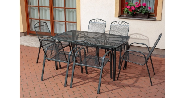 Kovové zahradní křeslo AXIMA, antracit