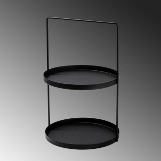 Kovový dvoupatrový etažér NN01206, černá