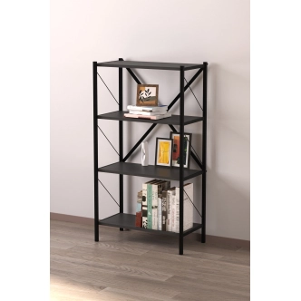 Kovový regál HALROS, černá/antracit
