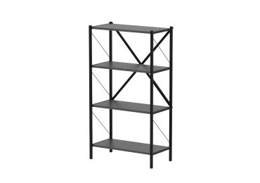 Kovový regál HALROS, černá/antracit
