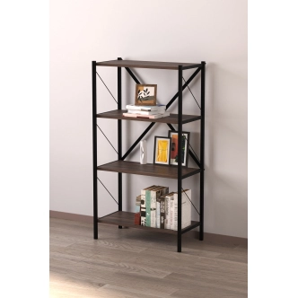 Kovový regál HALROS, černá/mars