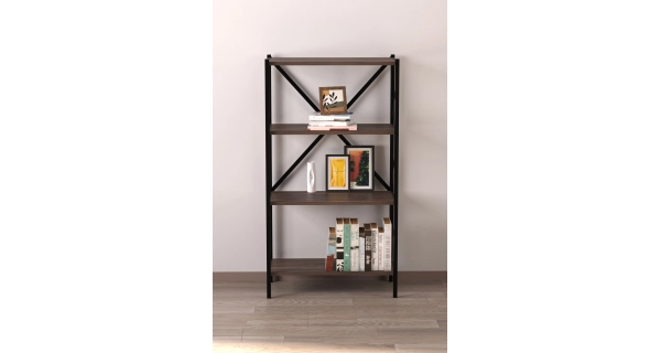 Kovový regál HALROS, černá/mars