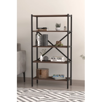 Kovový regál IVELGAR, černá/mars