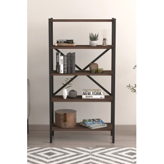 Kovový regál IVELGAR, černá/mars