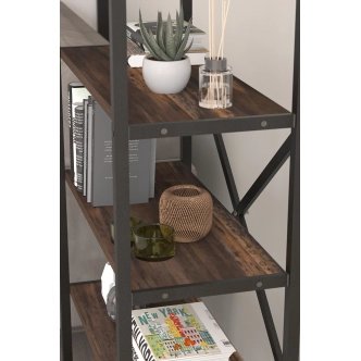 Kovový regál IVELGAR, černá/mars