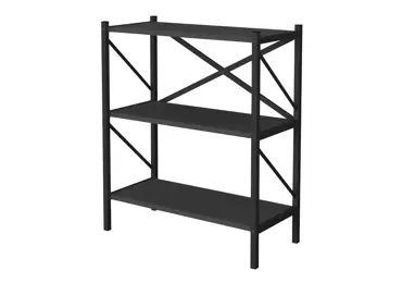 Kovový regál MEBRU 86 cm, černá/antracit