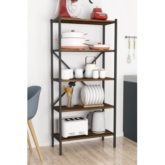 Kovový regál ROSUL, černá/lydia