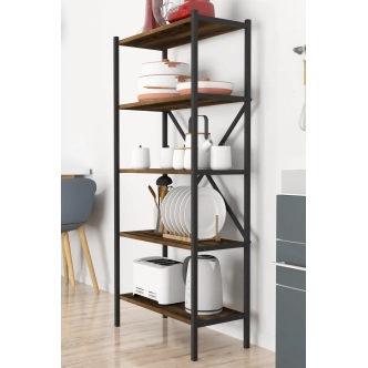 Kovový regál ROSUL, černá/lydia