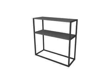 Kovový regál VALLO, černá/antracit