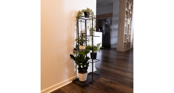 Kovový stojan na květiny TORRIA 1, tmavě šedá