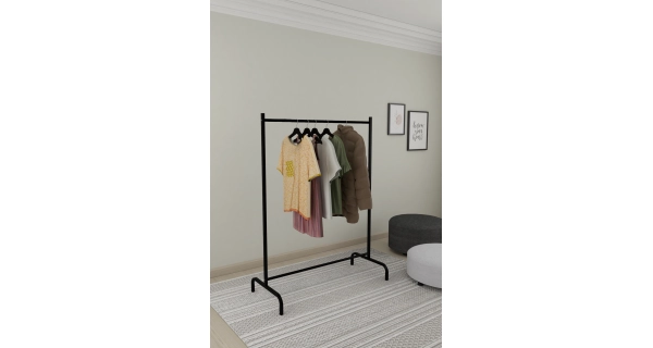 Kovový stojan na šaty LIRTU, černý