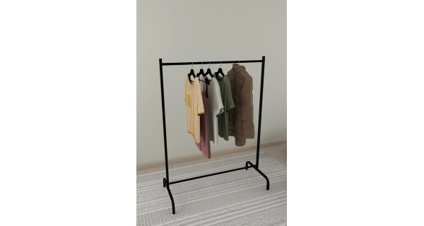 Kovový stojan na šaty LIRTU, černý
