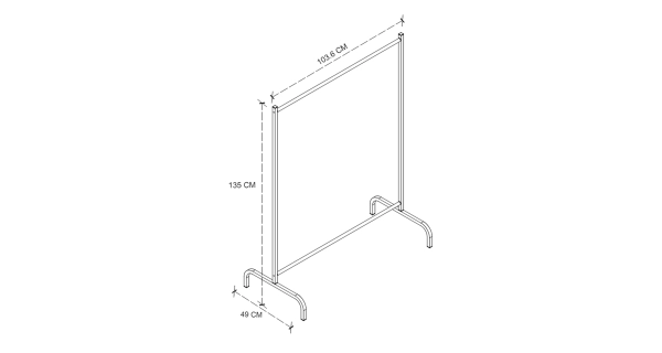 Kovový stojan na šaty LIRTU, černý