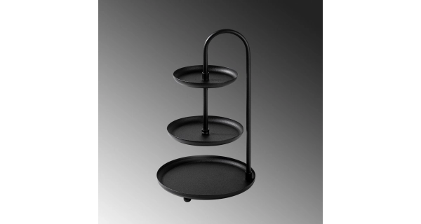 Kovový třípatrový etažér NN01211, černá