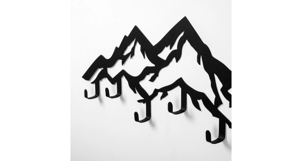 Kovový věšák na zeď - HORY, 80 x 4 x 25 cm 