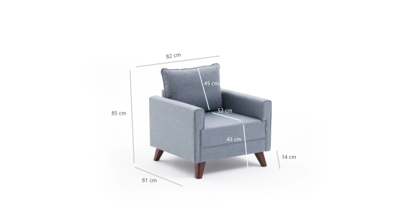 Křeslo AMARA, modrá