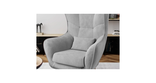 Křeslo AMBIGUA, světle šedá látka