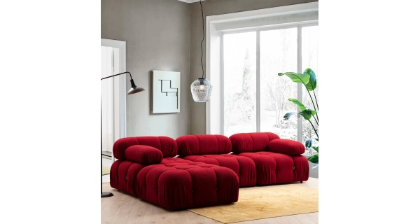 Křeslo AMIENS dvě opěrky, levé, červená