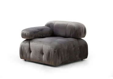 Křeslo AMIENS dvě opěrky, levé, šedá