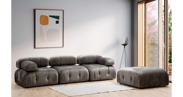 Křeslo AMIENS dvě opěrky, levé, šedá