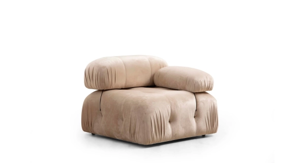 Křeslo AMIENS dvě opěrky, pravé, krémová