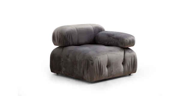 Křeslo AMIENS dvě opěrky, pravé, šedá