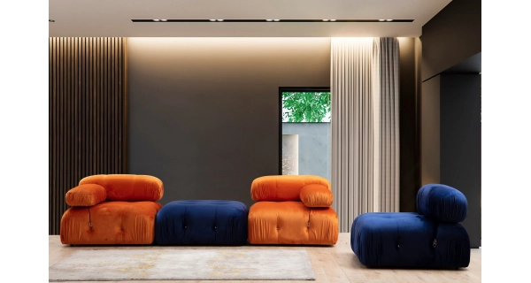 Křeslo AMIENS jedna opěrka, modrá