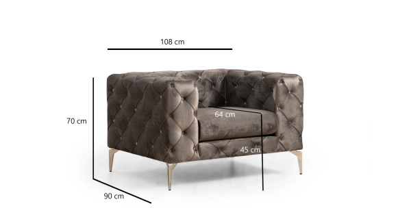 Křeslo ANNA, antracit