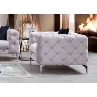 Křeslo ANNA, světle šedá