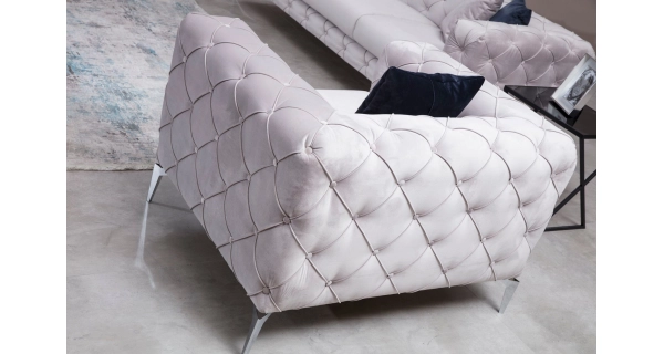 Křeslo ANNA, světle šedá