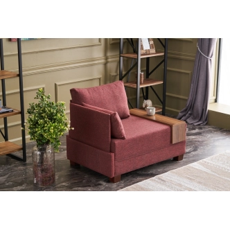 Křeslo ASPASIA, levé, claret červená