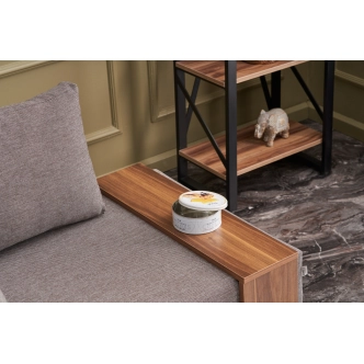 Křeslo ASPASIA, levé, hnědá