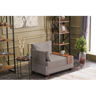 Křeslo ASPASIA, levé, krémová