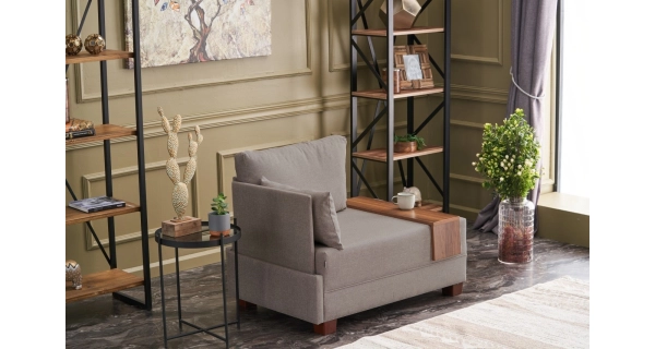 Křeslo ASPASIA, levé, krémová