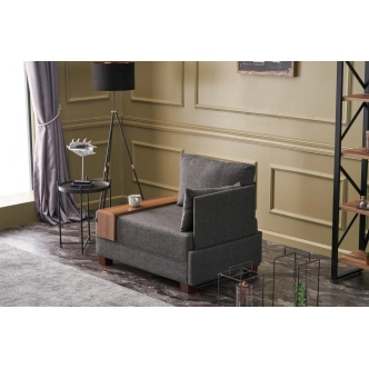 Křeslo ASPASIA, pravé, antracit