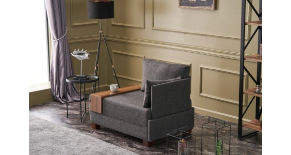 Křeslo ASPASIA, pravé, antracit